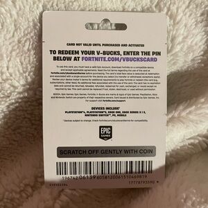 Brand new gift card got it as a gift I dont play the game and dont have epic acc
